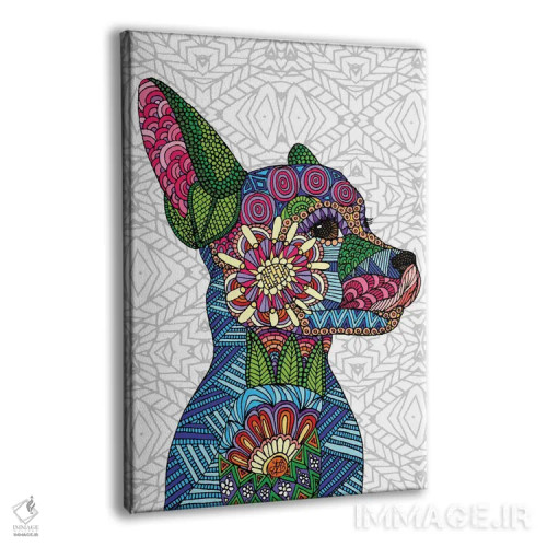 تابلو تولهسگ هنر مردمی اثر آنجلیکا پارکر - نمای پرسپکتیو محصول