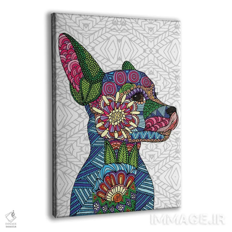 تابلو تولهسگ هنر مردمی اثر آنجلیکا پارکر - نمای پرسپکتیو محصول