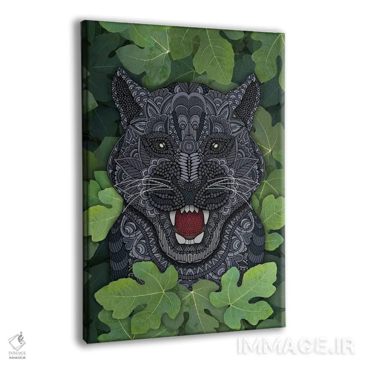 تابلو پلنگ سیاه جنگلی اثر آنجلیکا پارکر - نمای پرسپکتیو محصول