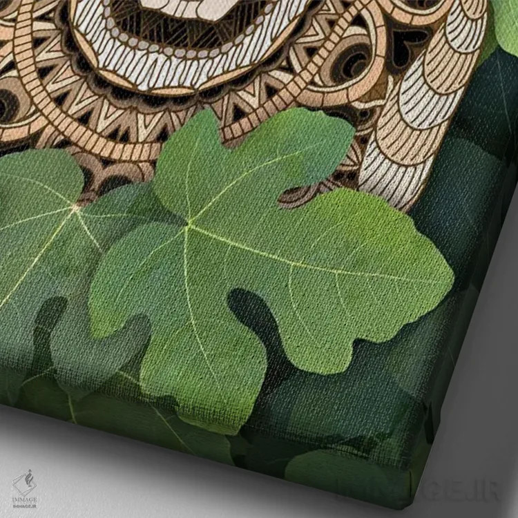 تابلو پلنگ جنگلی اثر آنجلیکا پارکر - نمای نزدیک بافت بوم