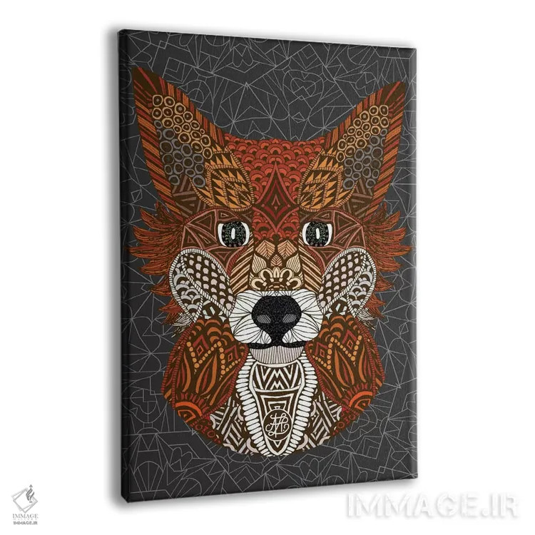 تابلو روباه اثر آنجلیکا پارکر - نمای پرسپکتیو محصول