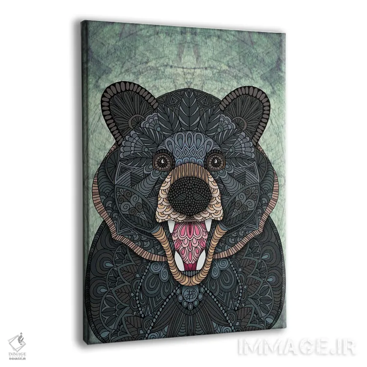 تابلو خرس سیاه تزئینی اثر آنجلیکا پارکر - نمای پرسپکتیو محصول