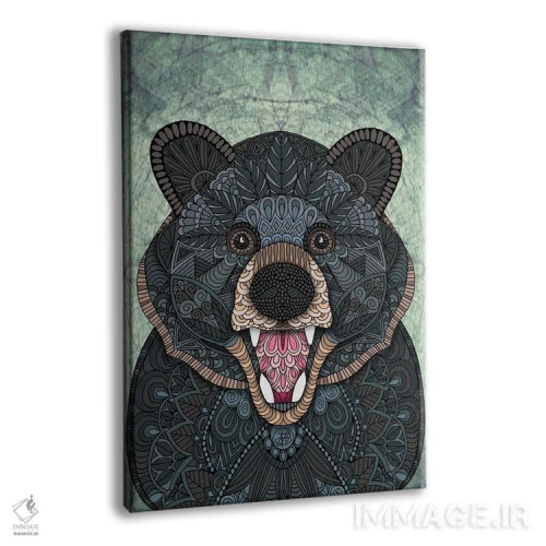 تابلو خرس سیاه تزئینی اثر آنجلیکا پارکر - نمای پرسپکتیو محصول