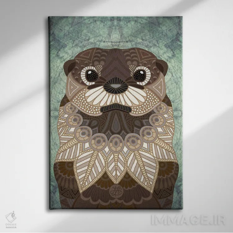 تابلو سمور تزئینی اثر آنجلیکا پارکر - نمای روبهرو روی دیوار