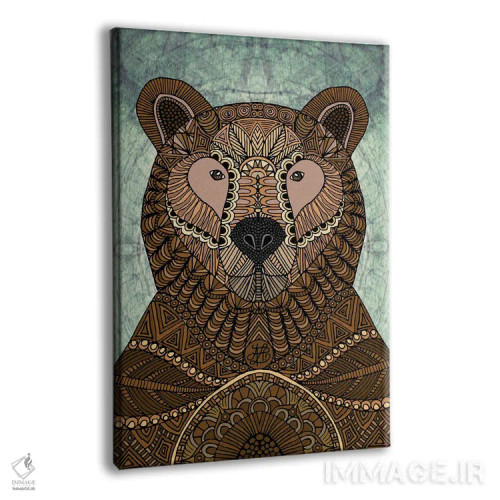 تابلو خرس قهوهای تزئینی اثر آنجلیکا پارکر - نمای پرسپکتیو محصول