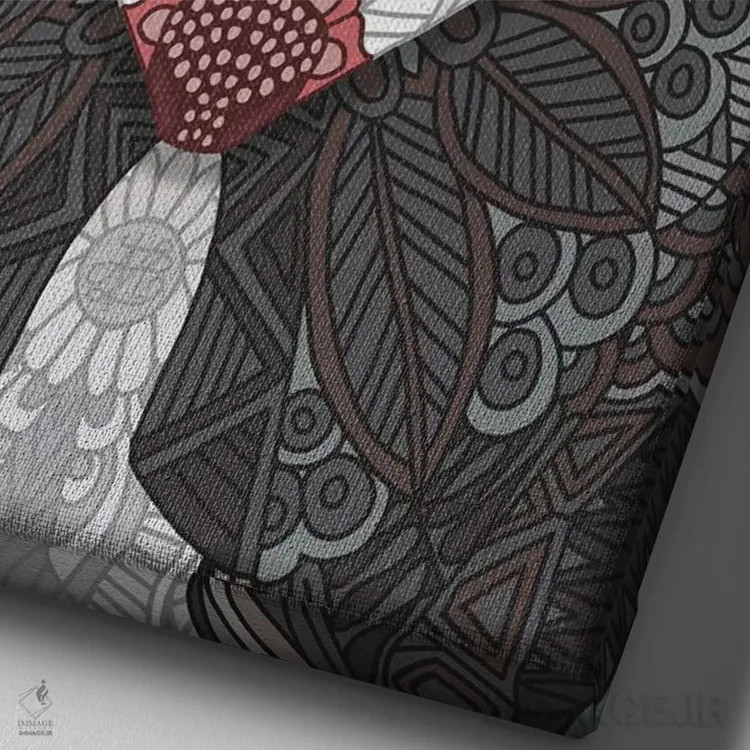 تابلو صاریغ تزئینی اثر آنجلیکا پارکر - نمای نزدیک بافت بوم