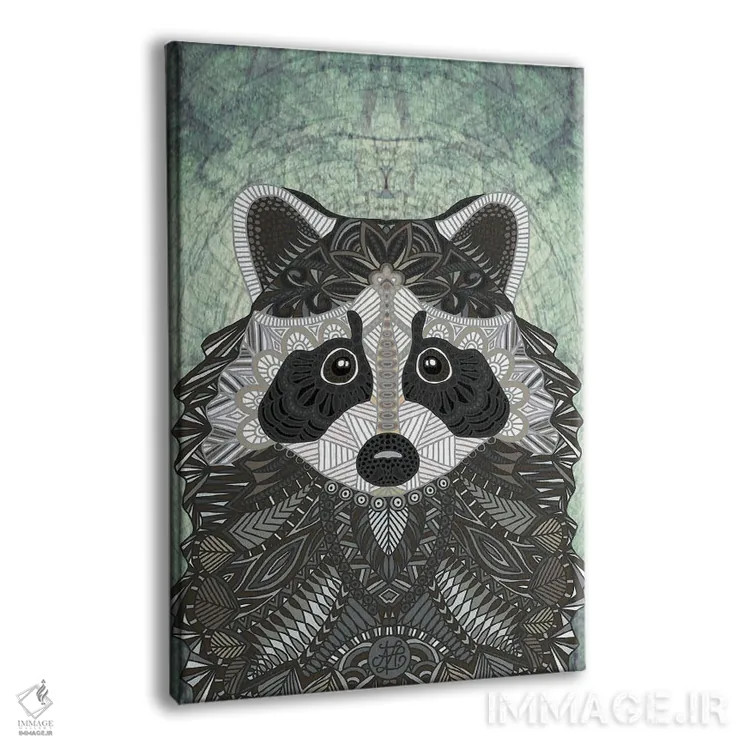 تابلو راکون تزئینی اثر آنجلیکا پارکر - نمای پرسپکتیو محصول