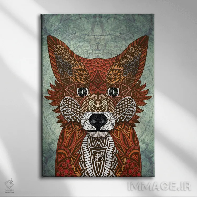 تابلو روباه جنگلی اثر آنجلیکا پارکر - نمای روبهرو روی دیوار