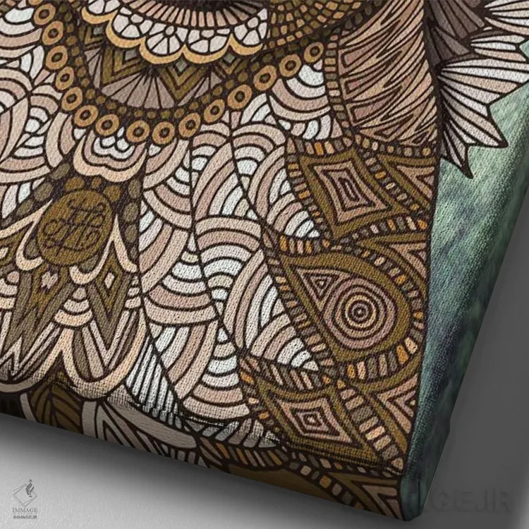 تابلو سنجاب تزئینی اثر آنجلیکا پارکر - نمای نزدیک بافت بوم