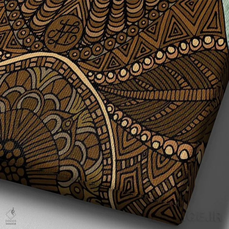 تابلو خرس قهوهای تزئینی اثر آنجلیکا پارکر - نمای نزدیک بافت بوم