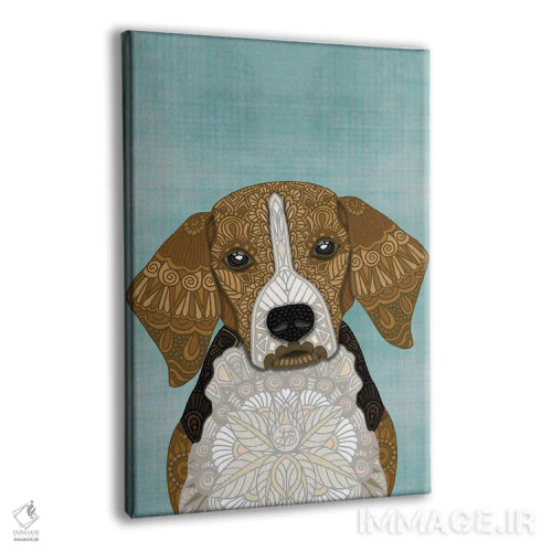 تابلو بیگل (نژاد سگ) اثر آنجلیکا پارکر - نمای پرسپکتیو محصول