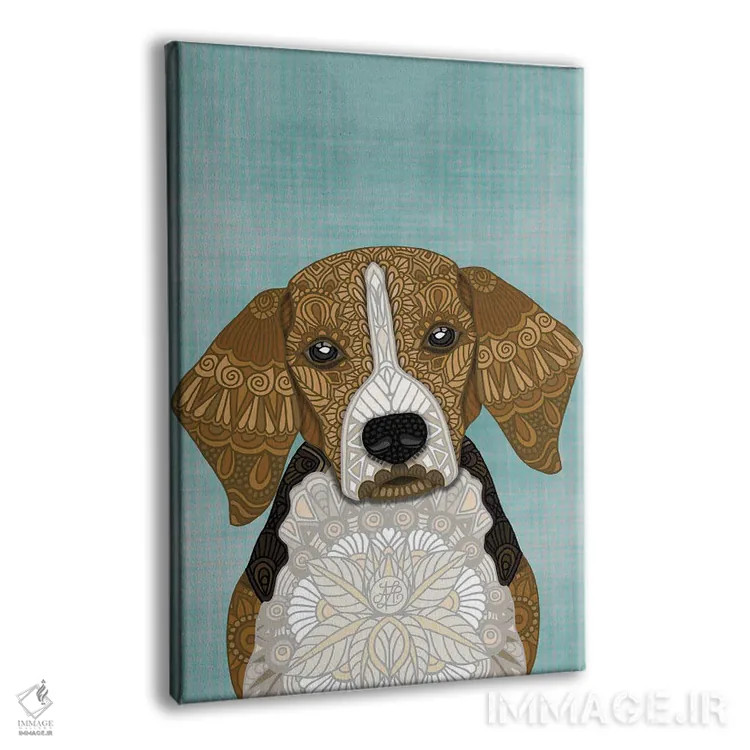 تابلو بیگل (نژاد سگ) اثر آنجلیکا پارکر - نمای پرسپکتیو محصول