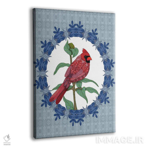 تابلو کارباورال آبی روشن کریسمس اثر آنجلیکا پارکر - نمای پرسپکتیو محصول