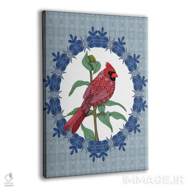 تابلو کارباورال آبی روشن کریسمس اثر آنجلیکا پارکر - نمای پرسپکتیو محصول