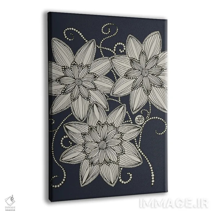 تابلو طرح گل اثر آنجلیکا پارکر - نمای پرسپکتیو محصول