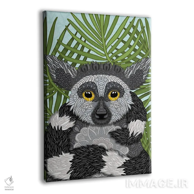 تابلو لمور (حیوان لمور) اثر آنجلیکا پارکر - نمای پرسپکتیو محصول