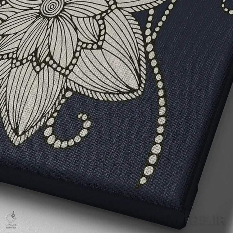 تابلو طرح گل اثر آنجلیکا پارکر - نمای نزدیک بافت بوم