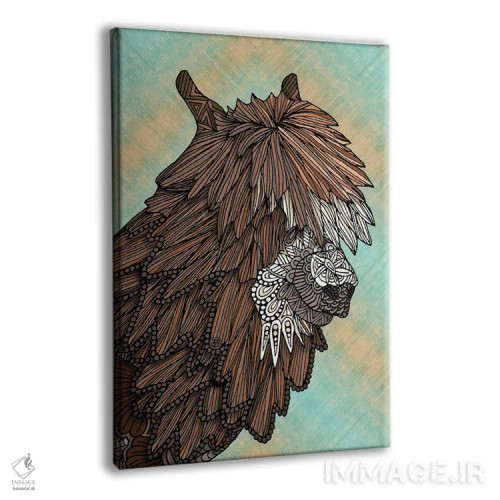 تابلو لامای زینتی اثر آنجلیکا پارکر - نمای پرسپکتیو محصول