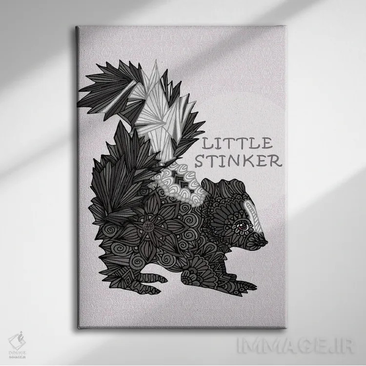 تابلو بو گنده کوچولوی صورتی اثر آنجلیکا پارکر - نمای روبهرو روی دیوار