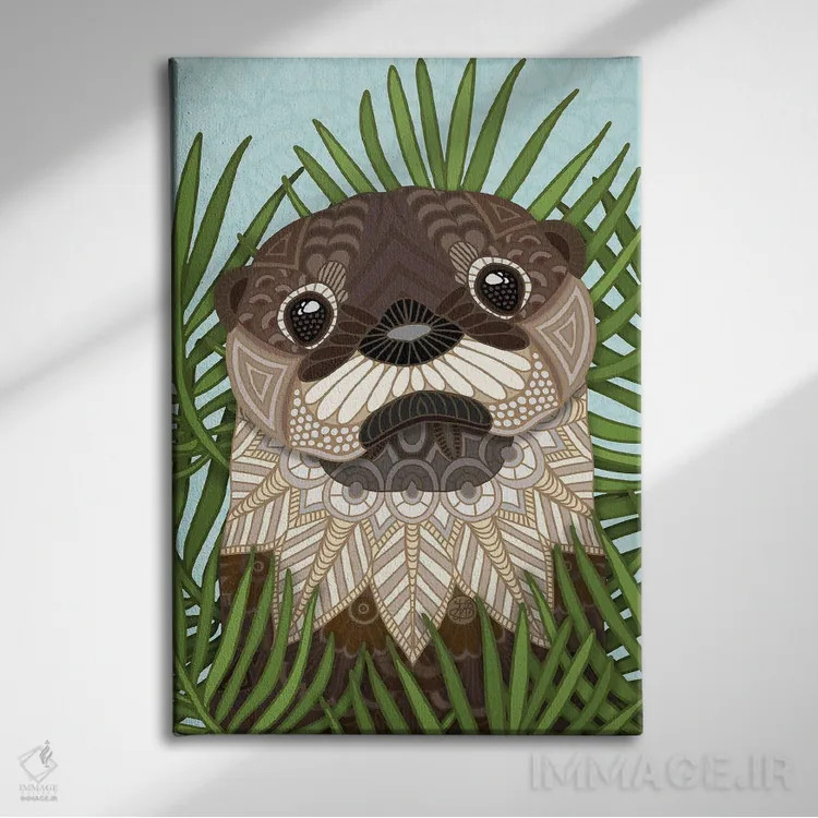 تابلو سمور بسیار بامزه اثر آنجلیکا پارکر - نمای روبهرو روی دیوار