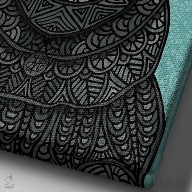 تابلو پاگ کوچولوی سیاه اثر آنجلیکا پارکر - نمای نزدیک بافت بوم