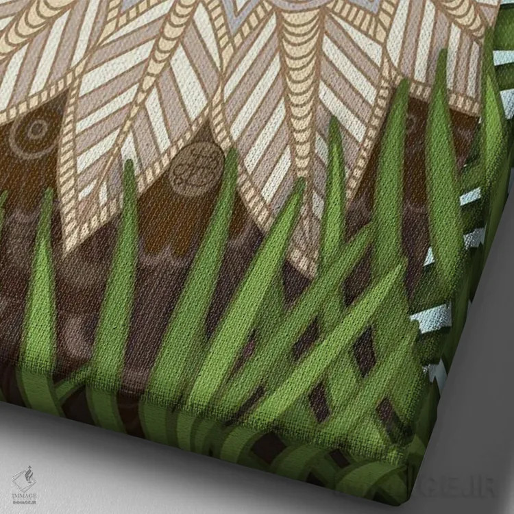 تابلو سمور بسیار بامزه اثر آنجلیکا پارکر - نمای نزدیک بافت بوم