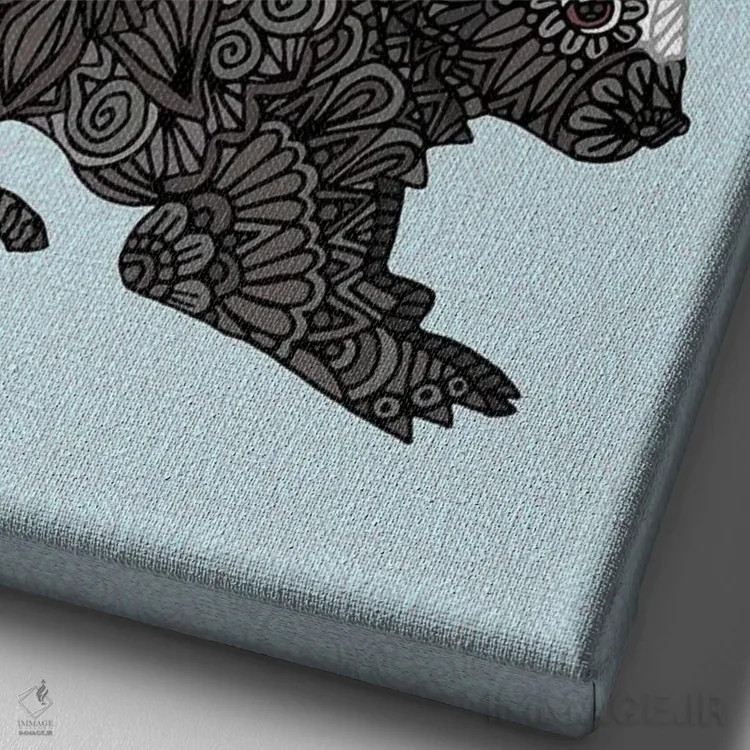 تابلو بو گنده کوچولوی آبی اثر آنجلیکا پارکر - نمای نزدیک بافت بوم