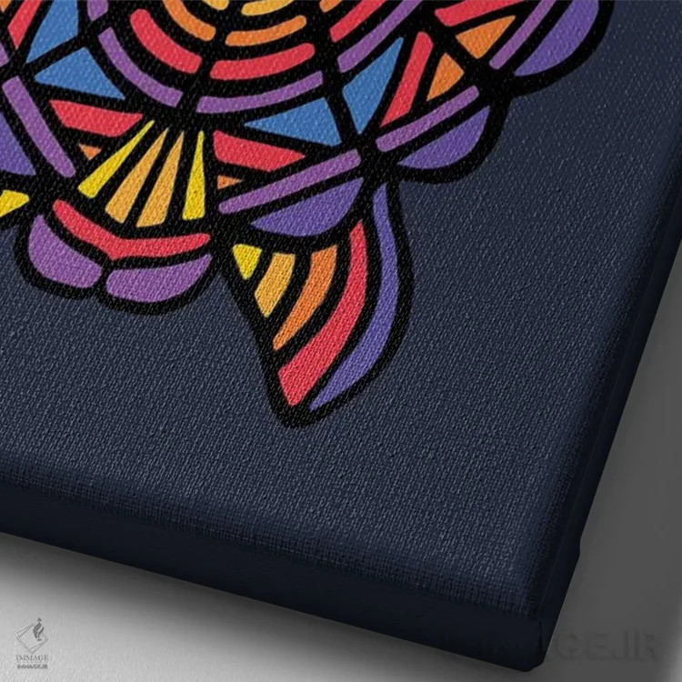 تابلو لاکپشت اثر آنجلیکا پارکر - نمای نزدیک بافت بوم