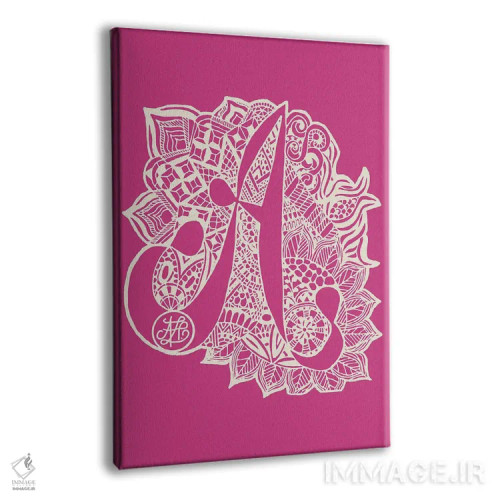 تابلو زنتَنگل A به رنگ صورتی اثر آنجلیکا پارکر - نمای پرسپکتیو محصول