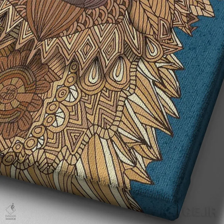 تابلو ریگلی اثر آنجلیکا پارکر - نمای نزدیک بافت بوم