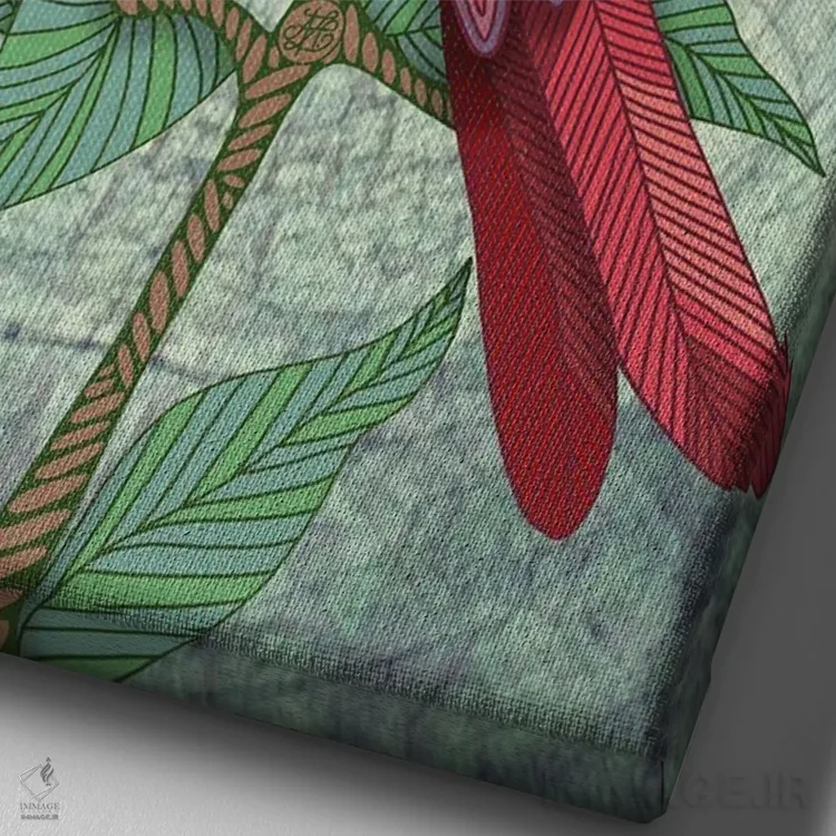 تابلو کارباورال ویرجینیایی اثر آنجلیکا پارکر - نمای نزدیک بافت بوم