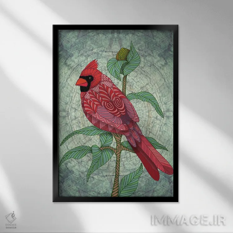 تابلو کارباورال ویرجینیایی اثر آنجلیکا پارکر - نمای قابدار مشکی