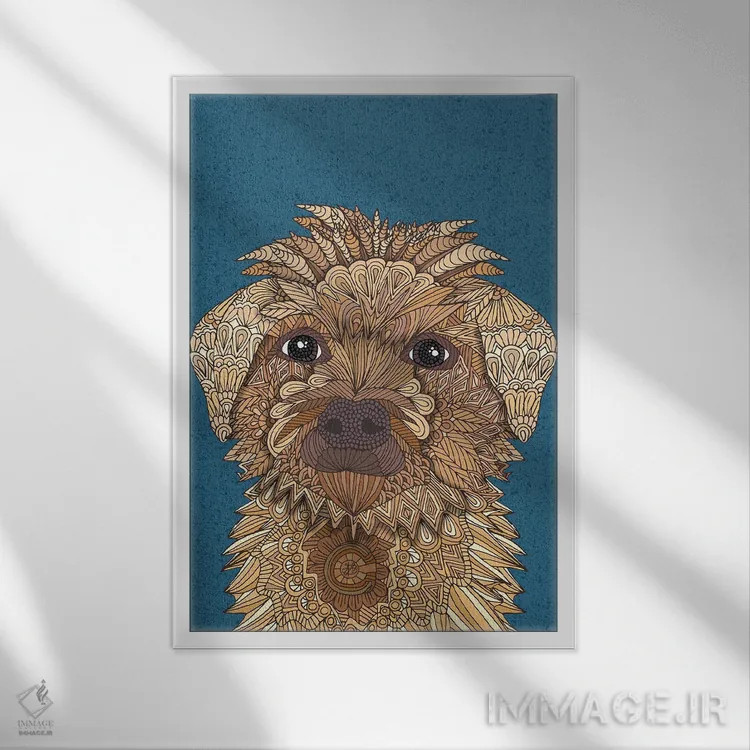 تابلو ریگلی اثر آنجلیکا پارکر - نمای قابدار سفید