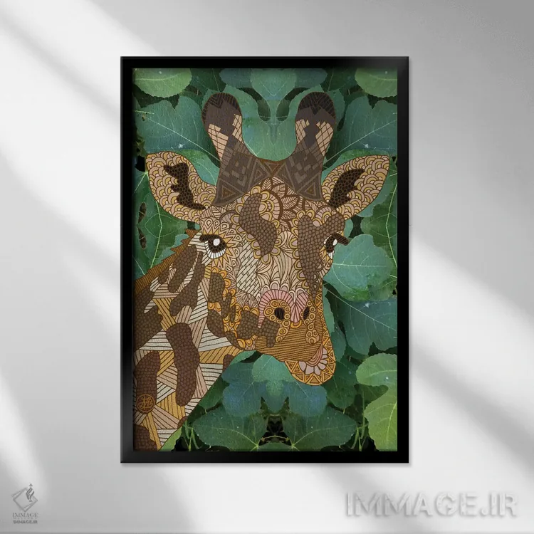 تابلو در جنگل اثر آنجلیکا پارکر - نمای قابدار مشکی