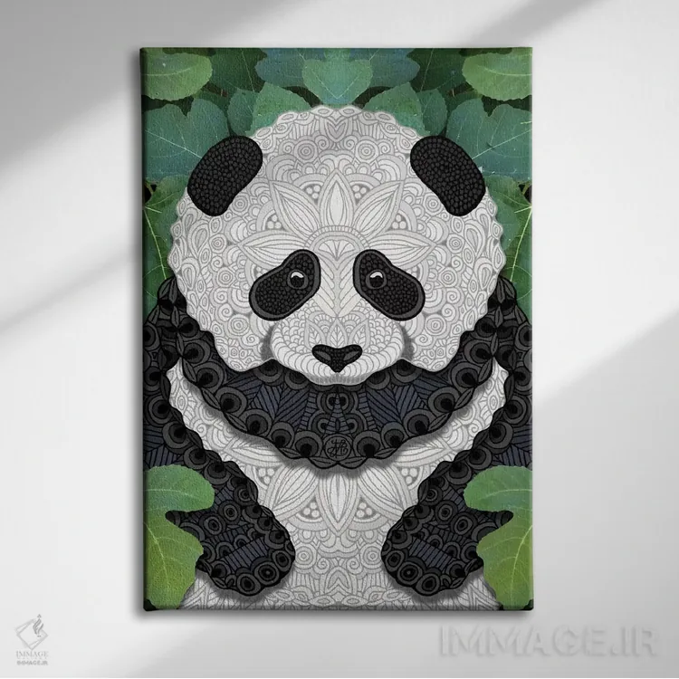 تابلو پاندای کوچک اثر آنجلیکا پارکر - نمای روبهرو روی دیوار