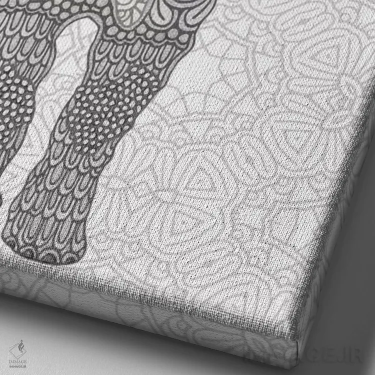تابلو بره کوچک اثر آنجلیکا پارکر - نمای نزدیک بافت بوم