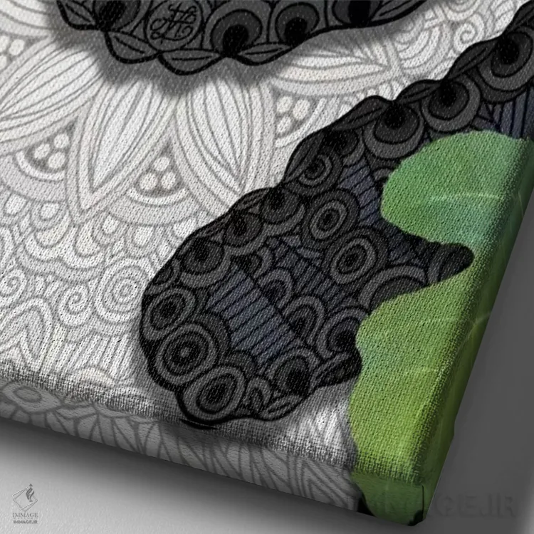 تابلو پاندای کوچک اثر آنجلیکا پارکر - نمای نزدیک بافت بوم