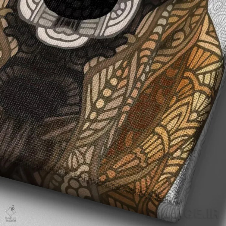 تابلو مالینوا (سگ ژرمن) اثر آنجلیکا پارکر - نمای نزدیک بافت بوم