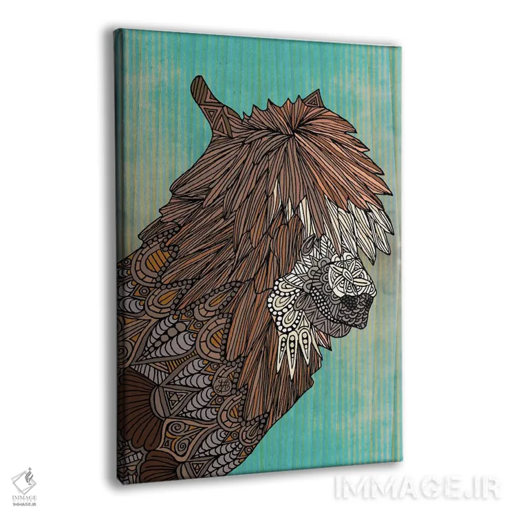 تابلو لامای زینتی اثر آنجلیکا پارکر - نمای پرسپکتیو محصول