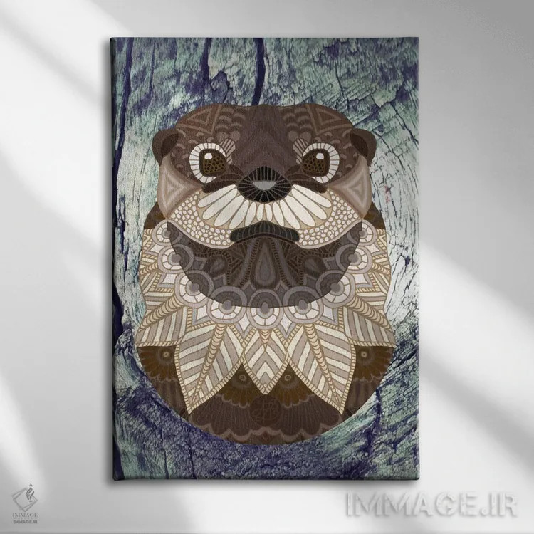 تابلو سمور زینتی اثر آنجلیکا پارکر - نمای روبهرو روی دیوار