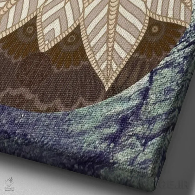 تابلو سمور زینتی اثر آنجلیکا پارکر - نمای نزدیک بافت بوم