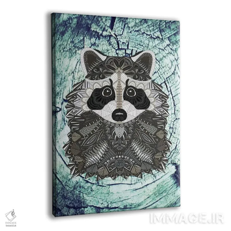 تابلو راکون زینتی اثر آنجلیکا پارکر - نمای پرسپکتیو محصول