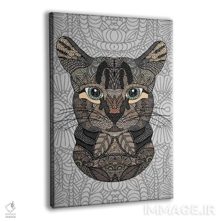 تابلو گربهٔ تابی (راخطدار) اثر آنجلیکا پارکر - نمای پرسپکتیو محصول