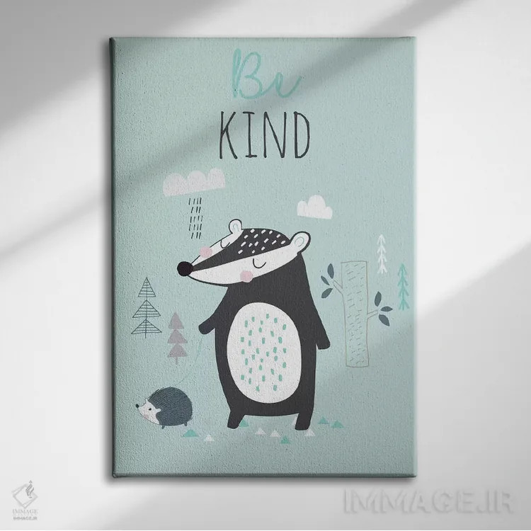 تابلو دوستان جنگلی کوچک ۲ اثر آنجلا نیکِیاس - نمای روبهرو روی دیوار