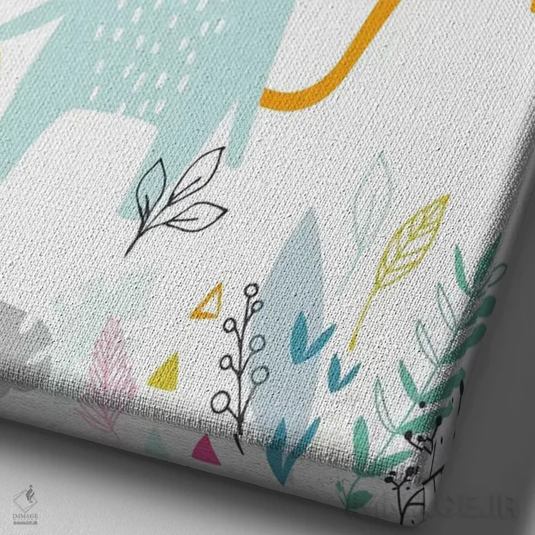 تابلو ماجراجویی وحشی ۲ اثر آنجلا نیکِیاس - نمای نزدیک بافت بوم