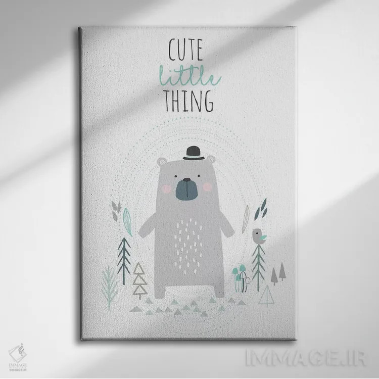 تابلو دوستان جنگلی کوچک ۱ اثر آنجلا نیکِیاس - نمای روبهرو روی دیوار