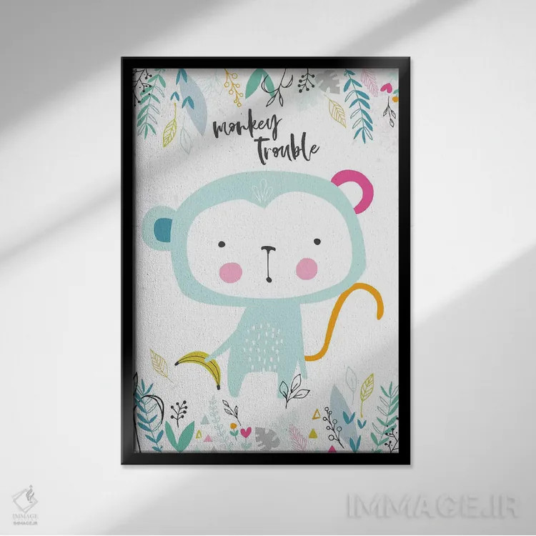 تابلو ماجراجویی وحشی ۲ اثر آنجلا نیکِیاس - نمای قابدار مشکی