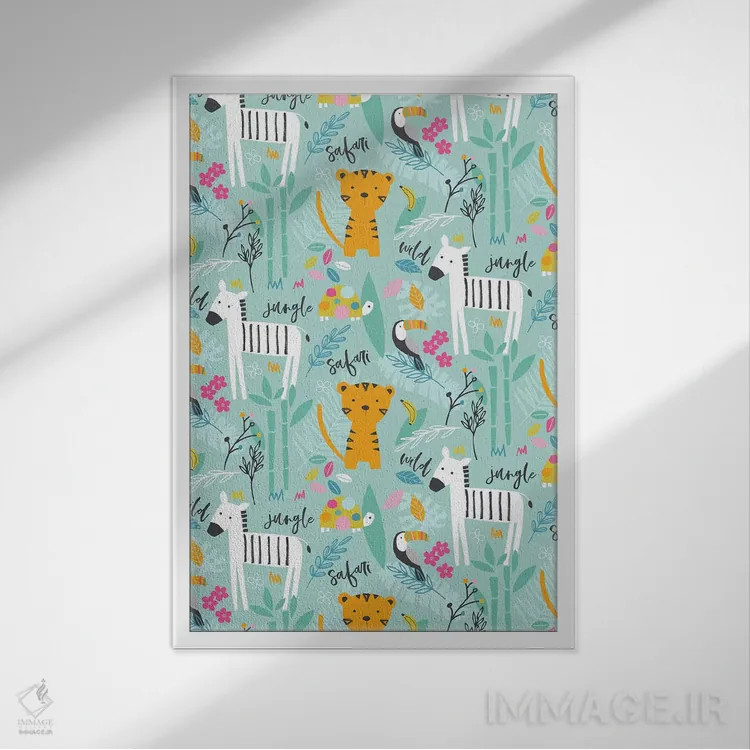 تابلو ماجراجویی وحشی ۳ اثر آنجلا نیکِیاس - نمای قابدار سفید