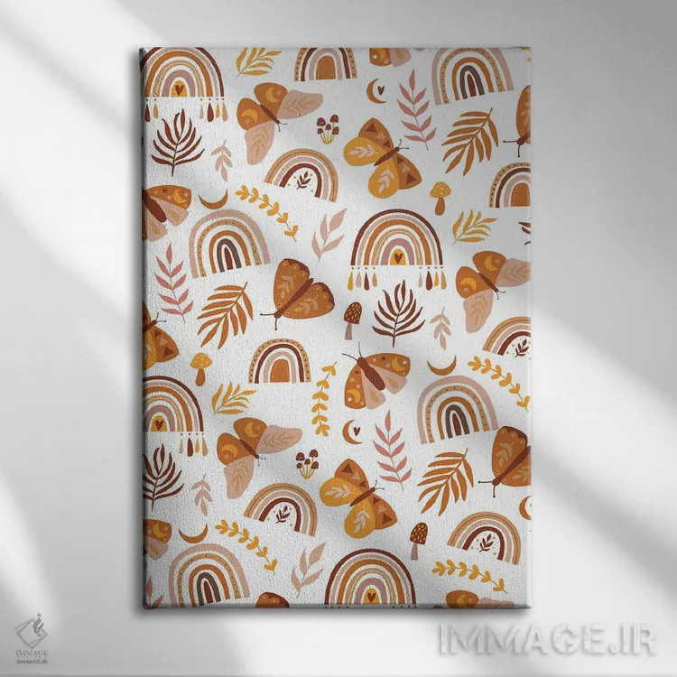 تابلو پروانههای پاییزی روزمره اثر آنجلا نیکِیاس - نمای روبهرو روی دیوار