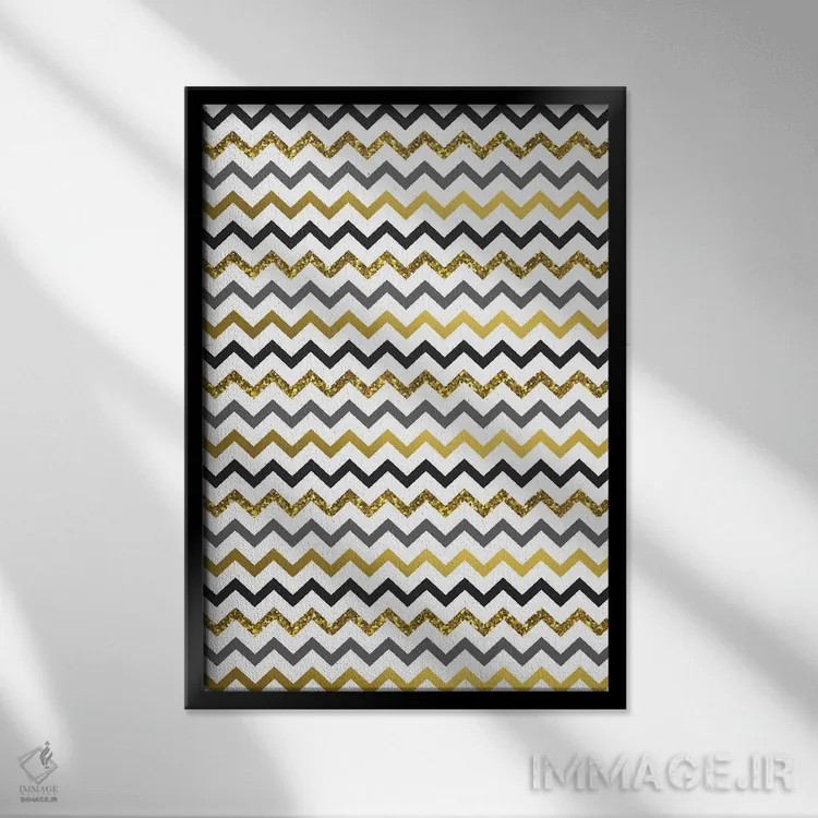 تابلو تب طلا ۲ اثر آنجلا نیکِیاس - نمای قابدار مشکی